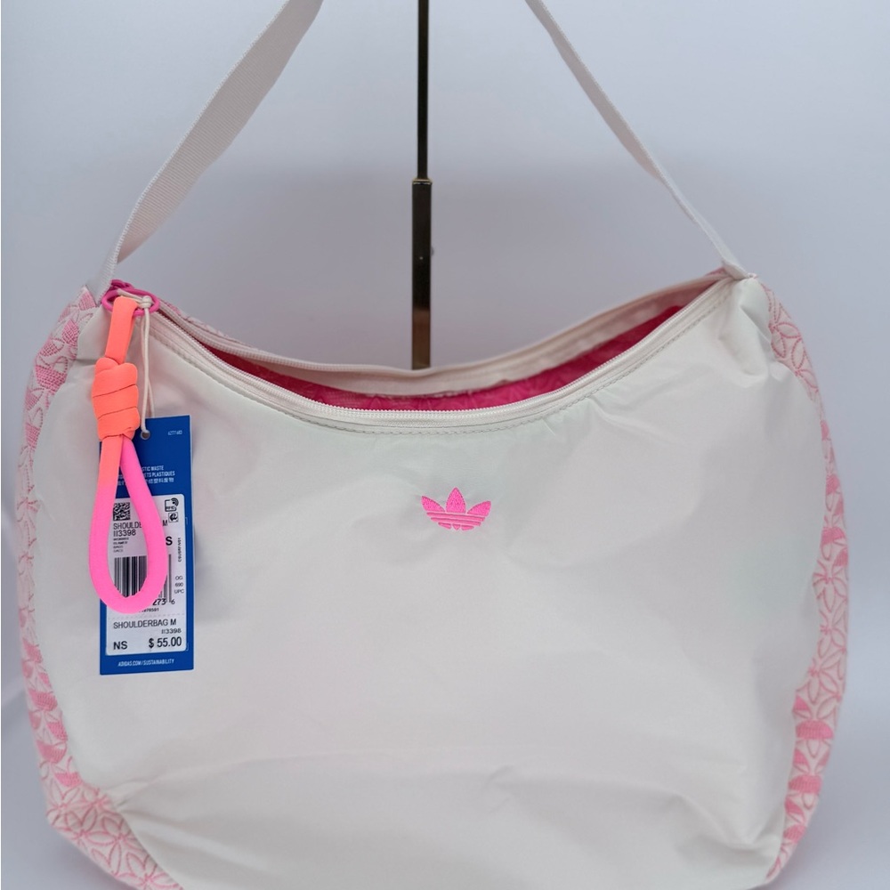 Adidas Women's Shoulder Bag in Cream and Pink